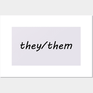 they/them (black) Posters and Art